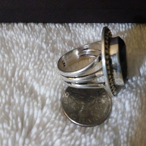 Genuine African Amethyst 925 Silver Ring💜💛 - Picture 4 of 6